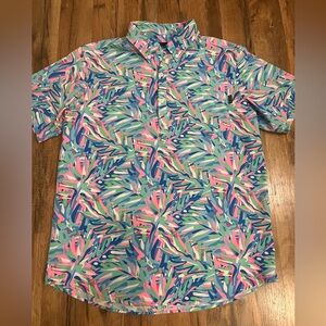 Simply Southern Colorful Leaf Print Men's Shirt